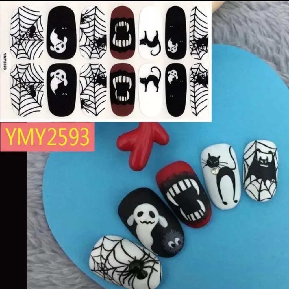 $1 HALLOWEEN NAIL STICKER WRAPS. NEW. $1 WITH ANY $10 ORDER OR MORE - Picture 1 of 16
